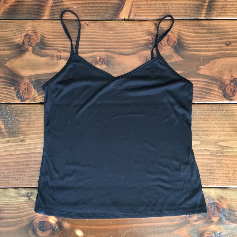 Sheer Black V-Neck Tank Top